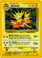 Jolteon 4/64 Holo Rare - Missing Jungle Set Symbol